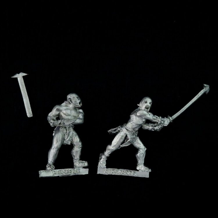 A photo of Isengard Uruk-Hai Berserkers Middle Earth Warhammer miniatures