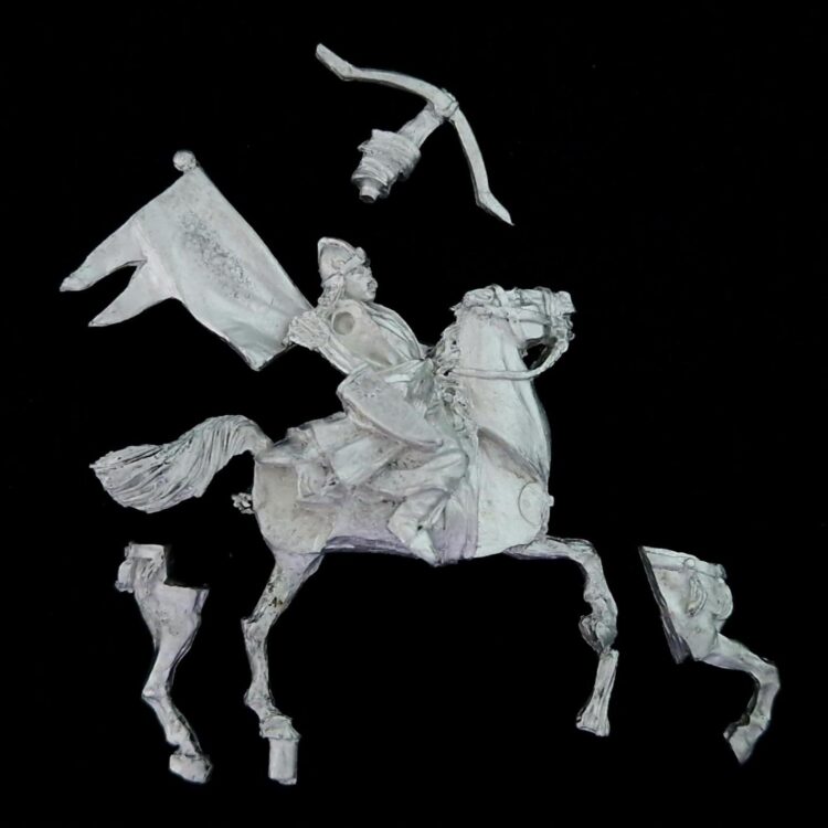 A photo of a Variags of Khand Mounted Chieftain Middle Earth Warhammer miniature