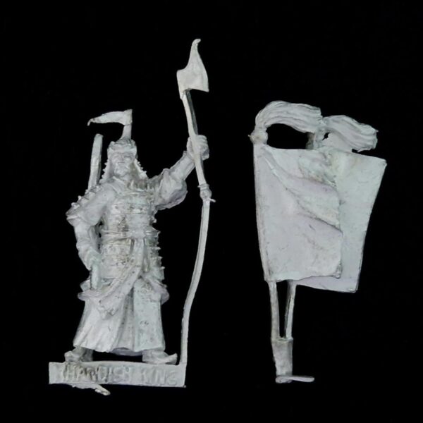 A photo of a Variags of Khand Khandish King on Foot Middle Earth Warhammer miniature