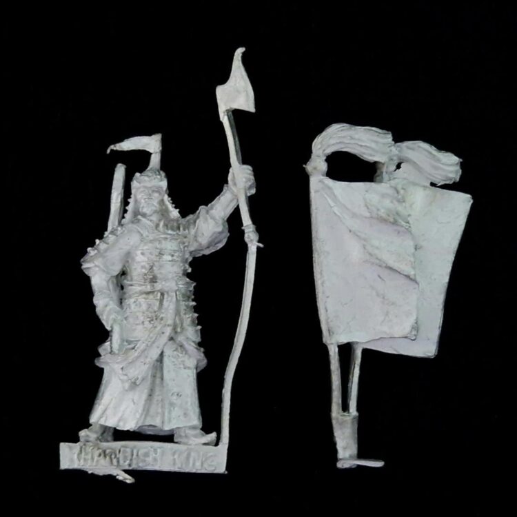 A photo of a Variags of Khand Khandish King on Foot Middle Earth Warhammer miniature