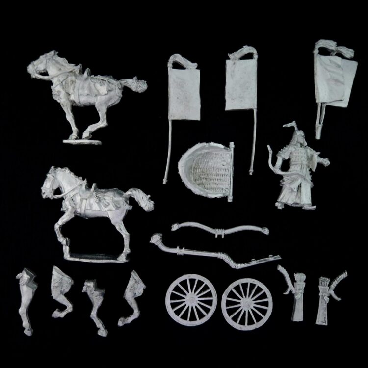 A photo of a Variags of Khand Khandish King in Chariot Middle Earth Warhammer miniature