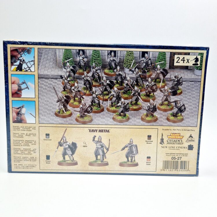 A photo of Warriors of Minas Tirith Warhammer miniatures