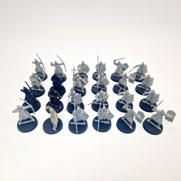 A photo of Warriors of Minas Tirith Warhammer miniatures