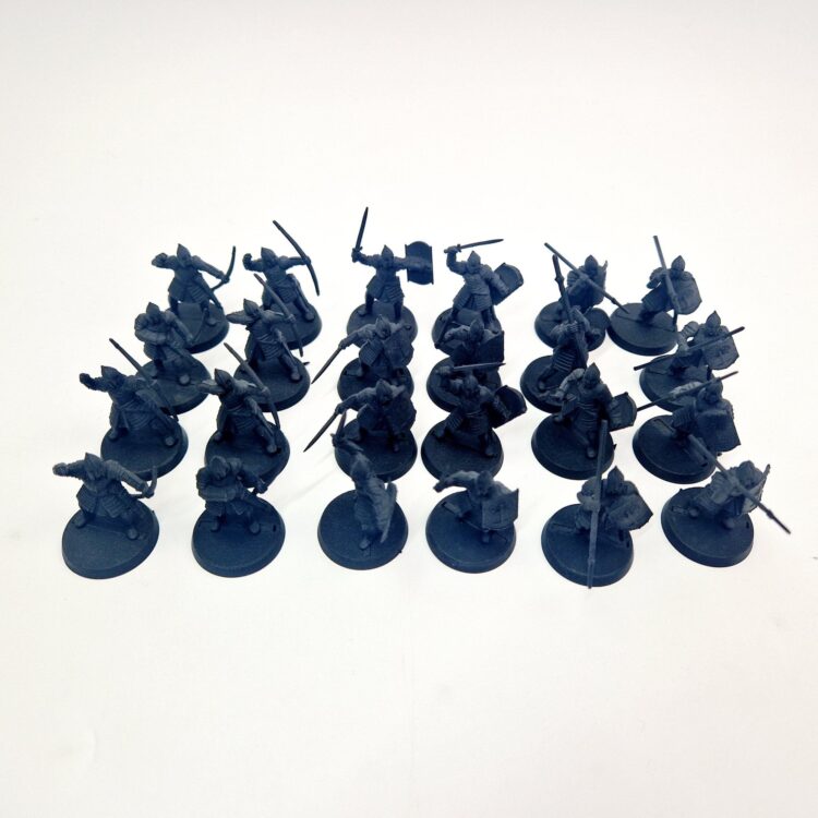 A photo of Warriors of Minas Tirith Warhammer miniatures
