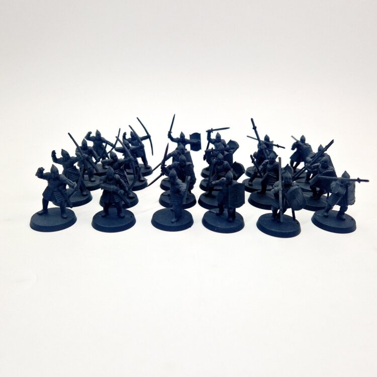 A photo of Warriors of Minas Tirith Warhammer miniatures