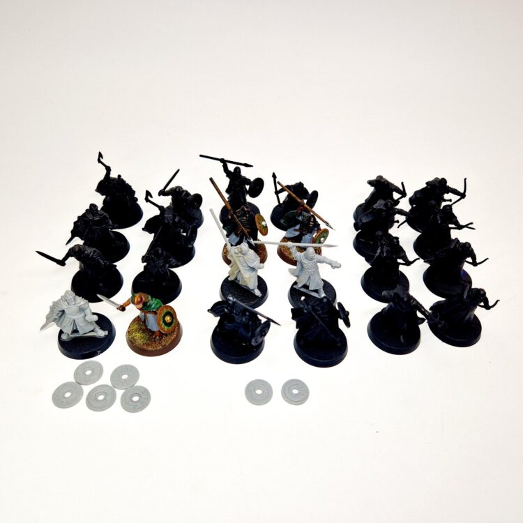 A photo of Rohan Warriors Warhammer miniatures