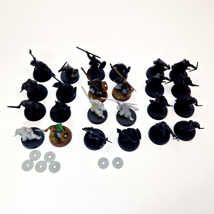 A photo of Rohan Warriors Warhammer miniatures