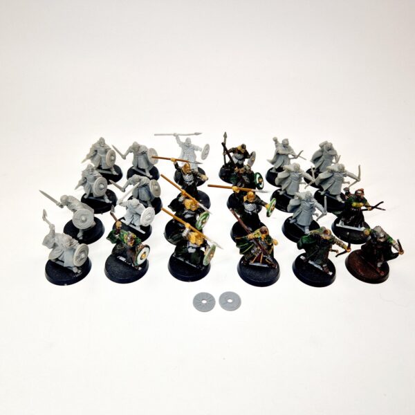 A photo of Rohan Warriors Warhammer miniatures