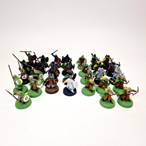 A photo of Rohan Warriors Warhammer miniatures
