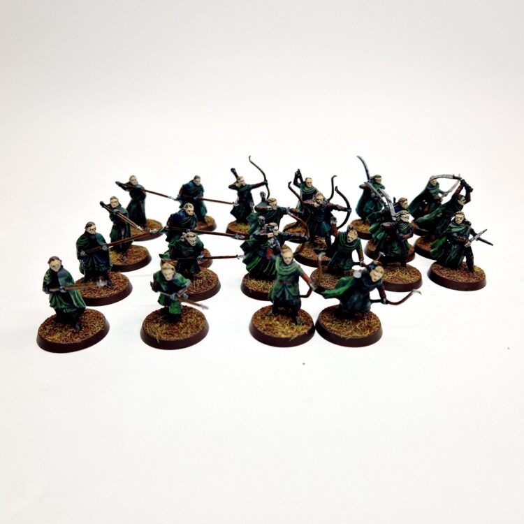 A photo of Lothlórien Wood Elf Warriors Warhammer miniatures