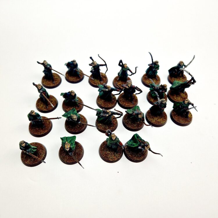 A photo of Lothlórien Wood Elf Warriors Warhammer miniatures