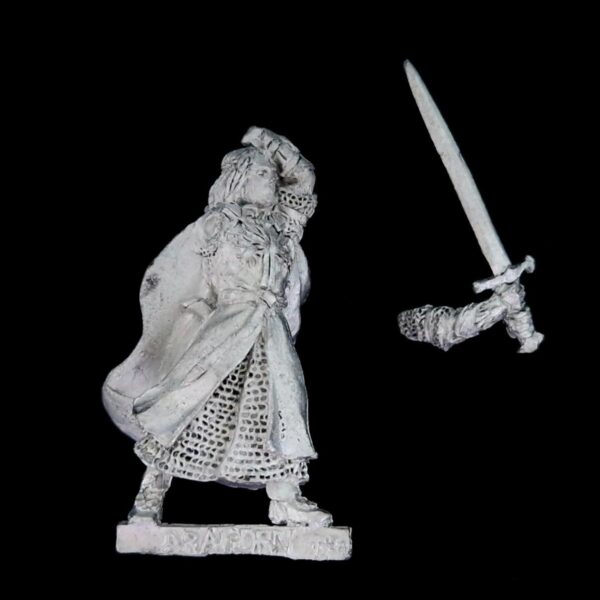 A photo of a The Fellowship Aragorn King of Gondor Warhammer miniature