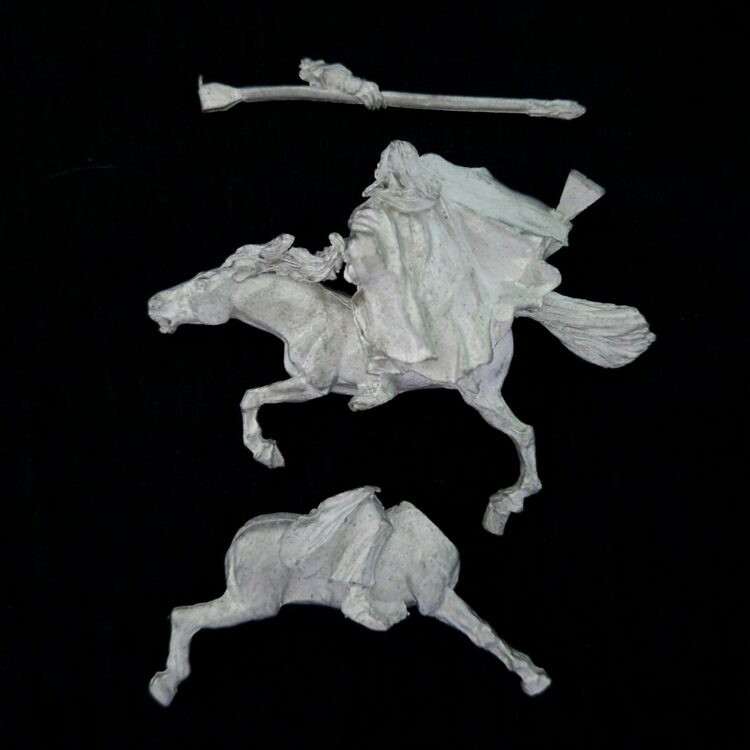 A photo of The Fellowship Gandalf the White Mounted Middle Earth Warhammer miniature