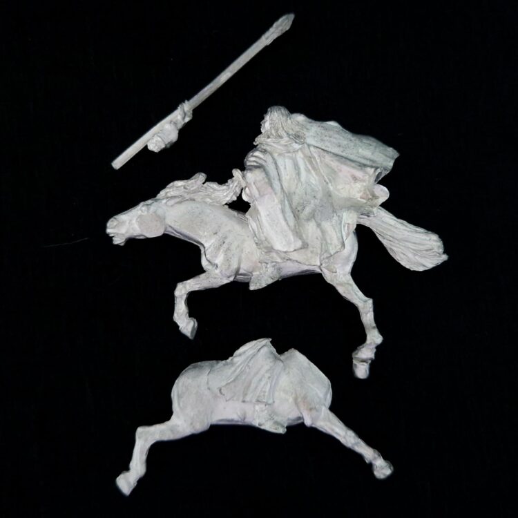 A photo of The Fellowship Gandalf the White Mounted Middle Earth Warhammer miniature