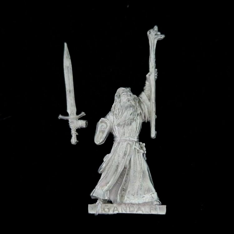 A photo of a The Fellowship Gandalf the Grey at Kazad-Dûm Warhammer miniature