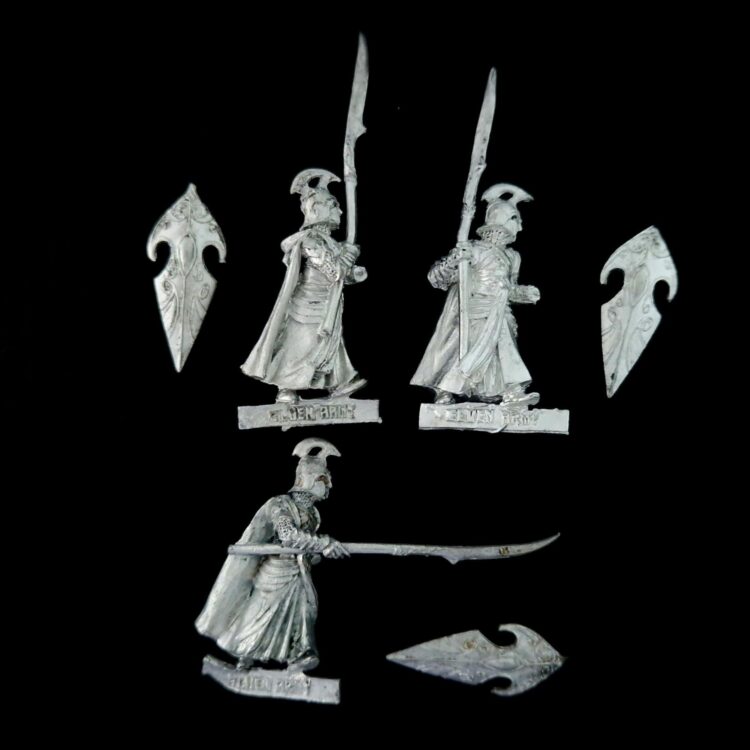 A photo of Rivendell Elf Spearmen Middle Earth Warhammer miniatures