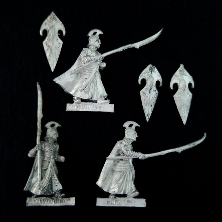 A photo of Rivendell Elf Spearmen Middle Earth Warhammer miniatures