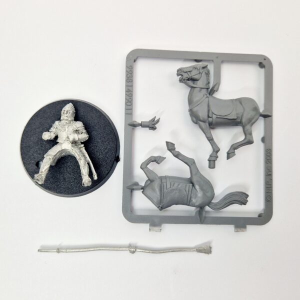 A photo of a Knight of Minas Tirith Middle Earth Warhammer miniature