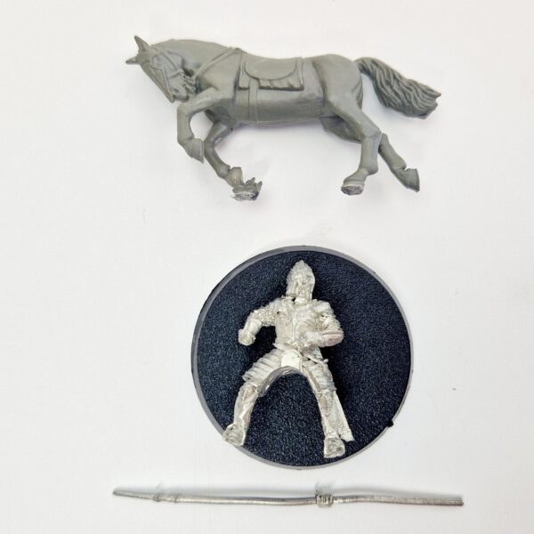 A photo of a Knight of Minas Tirith Middle Earth Warhammer miniature