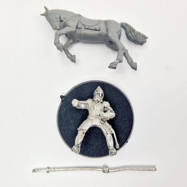 A photo of a Knight of Minas Tirith Middle Earth Warhammer miniature