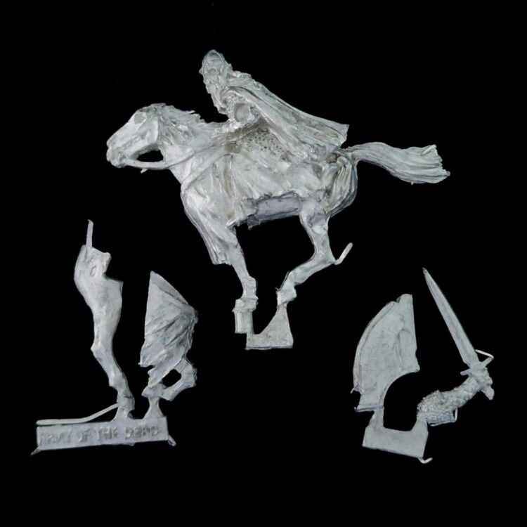A photo of a Army of the Dead Rider of the Dead Middle Earth Warhammer miniature