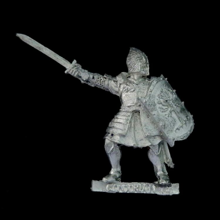 A photo of a Minas Tirith Captain Middle Earth Warhammer miniature