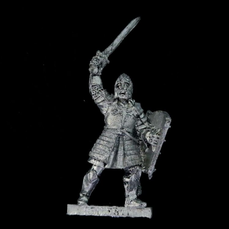 A photo of a Minas Tirith Captain Middle Earth Warhammer miniature