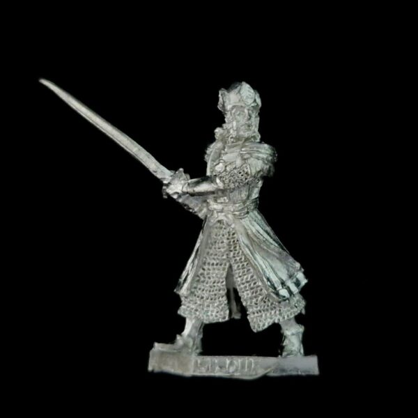 A photo of a Númenor Isildur on foot Warhammer miniature