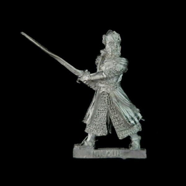 A photo of a Númenor Isildur on foot Warhammer miniature