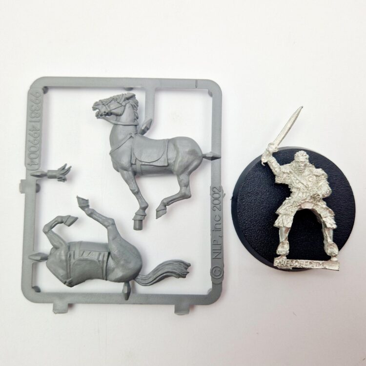 A photo of a Rohan Théodred Warhammer miniature