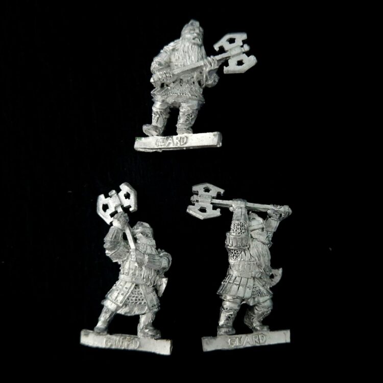 A photo of Dwarf Khazâd Guard Middle Earth Warhammer miniatures