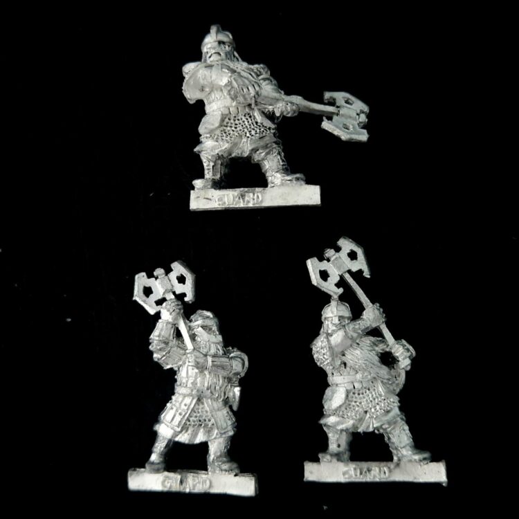 A photo of Dwarf Khazâd Guard Middle Earth Warhammer miniatures
