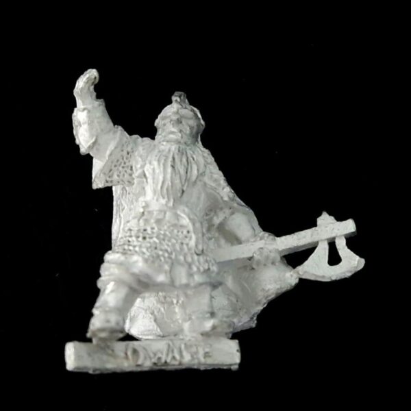 A photo of a Dwarf Captain Middle Earth Warhammer miniature