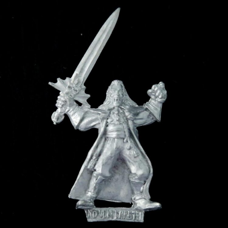 A photo of a Undead Vlad von Carstein Warhammer miniature