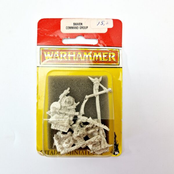 A photo of Skaven Plague Monk Command Warhammer miniatures