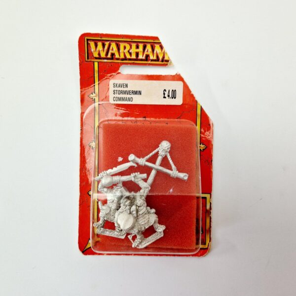 A photo of Skaven Stormvermin Command Warhammer miniatures