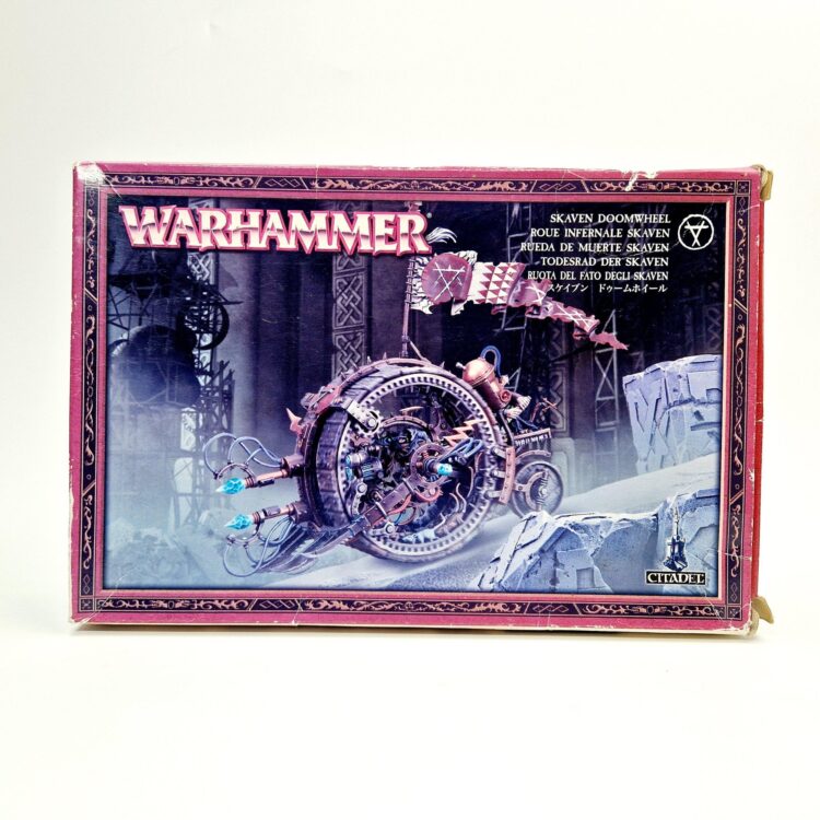 A photo of a Skaven Doomwheel Warhammer miniature