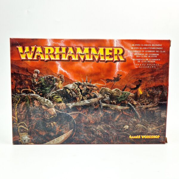A photo of a Skaven Clanrats Regiment Warhammer miniatures