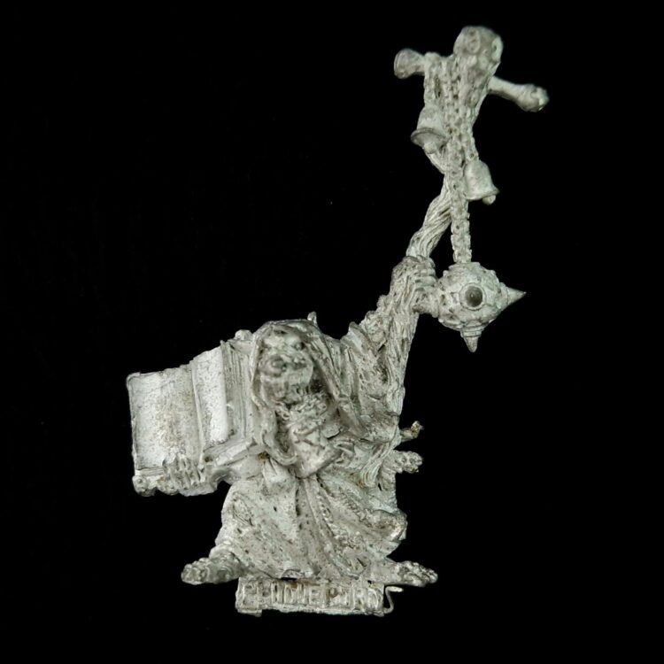 A photo of a Skaven Lord Skrolk Warhammer miniature