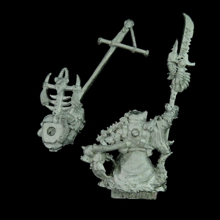 A photo of a Skaven Ikit Claw Chief Warlock Warhammer miniature