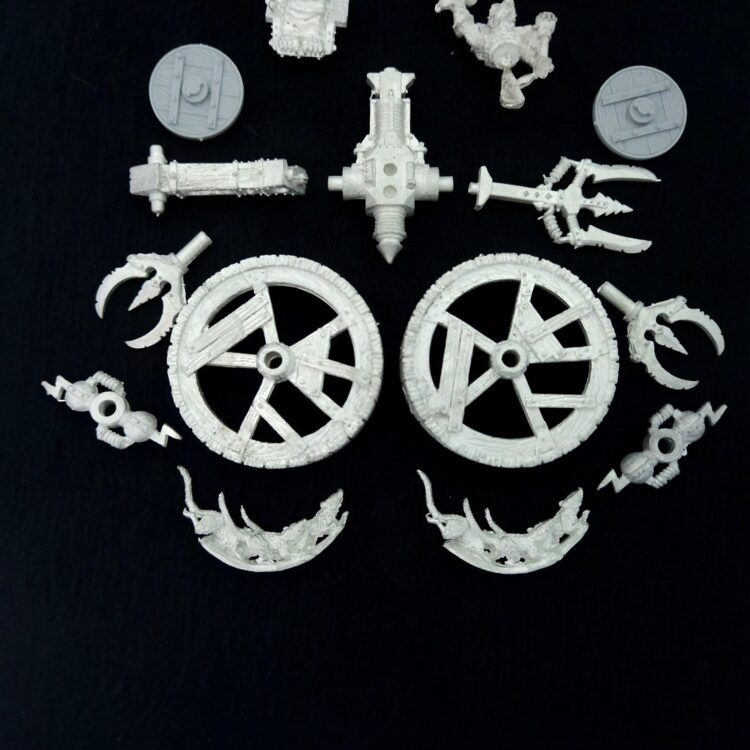A photo of a Skaven Doomwheel Warhammer miniature