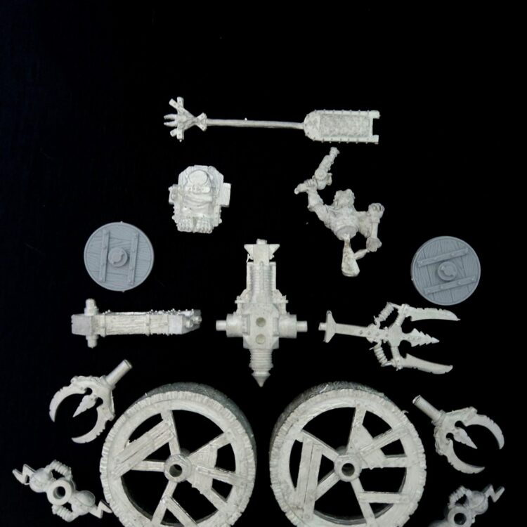 A photo of a Skaven Doomwheel Warhammer miniature