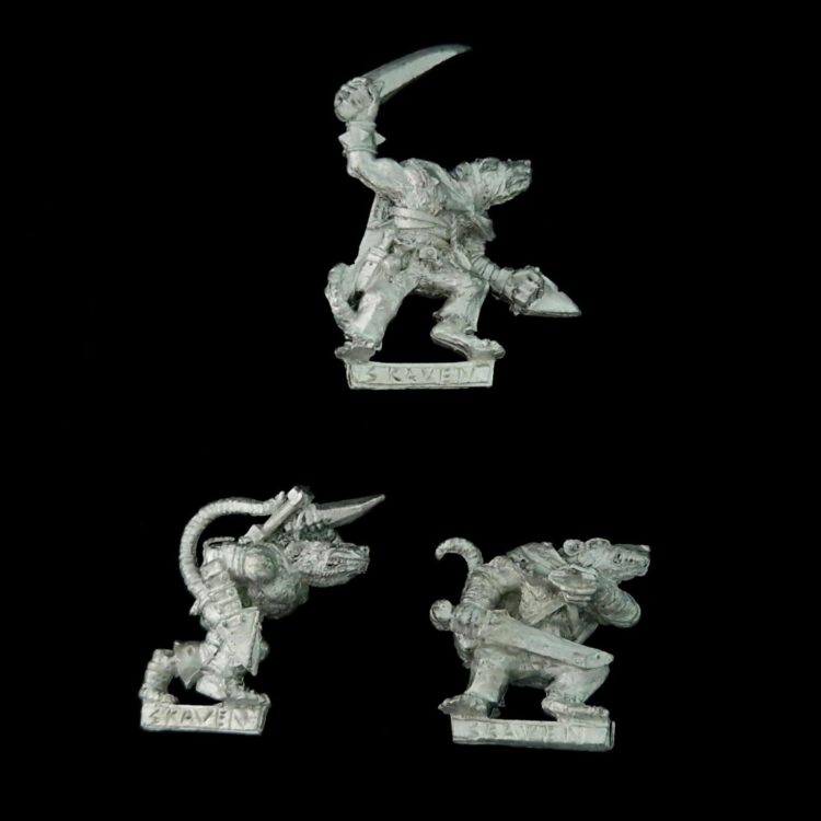 A photo of Skaven Gutter Runners Warhammer miniatures