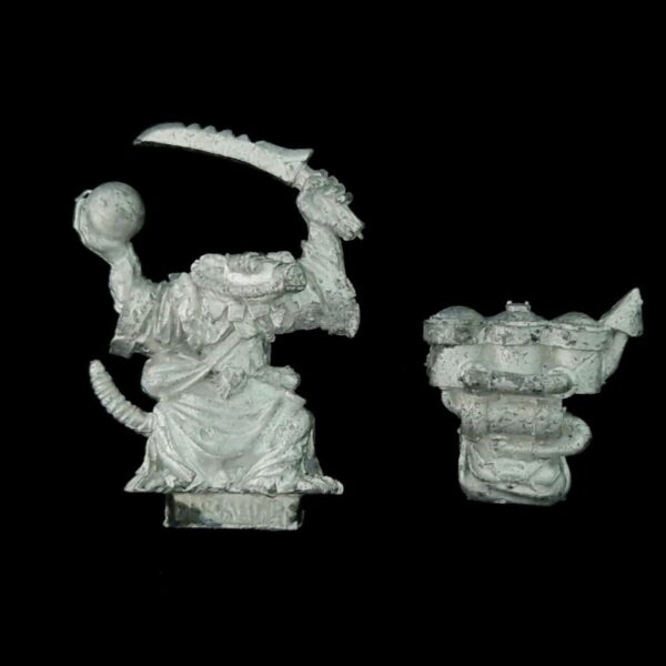 A photo of a Skaven Poison Wind Globadier Warhammer miniature