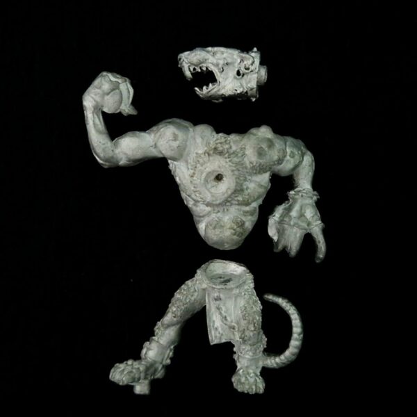 A photo of a Skaven Rat Ogre Warhammer miniature
