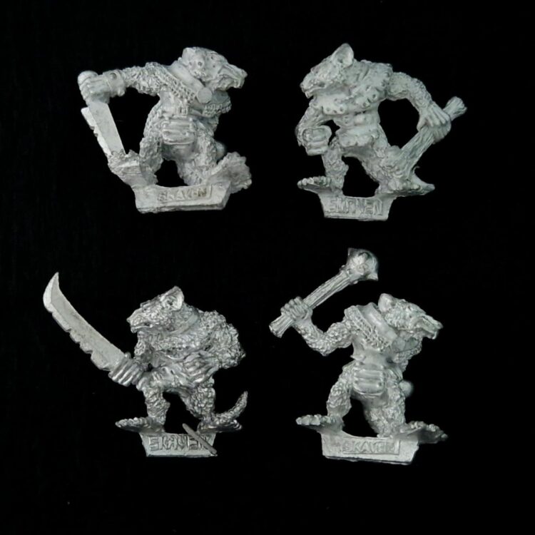 A photo of Skaven Clanrats Warhammer miniatures