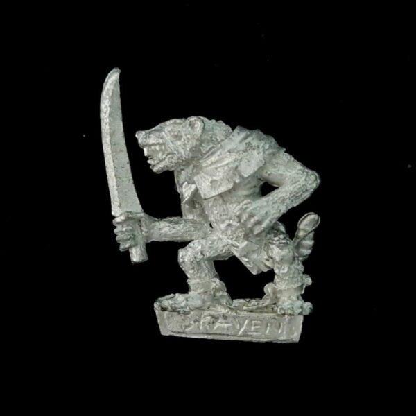 A photo of Skaven Slave Warhammer miniatures