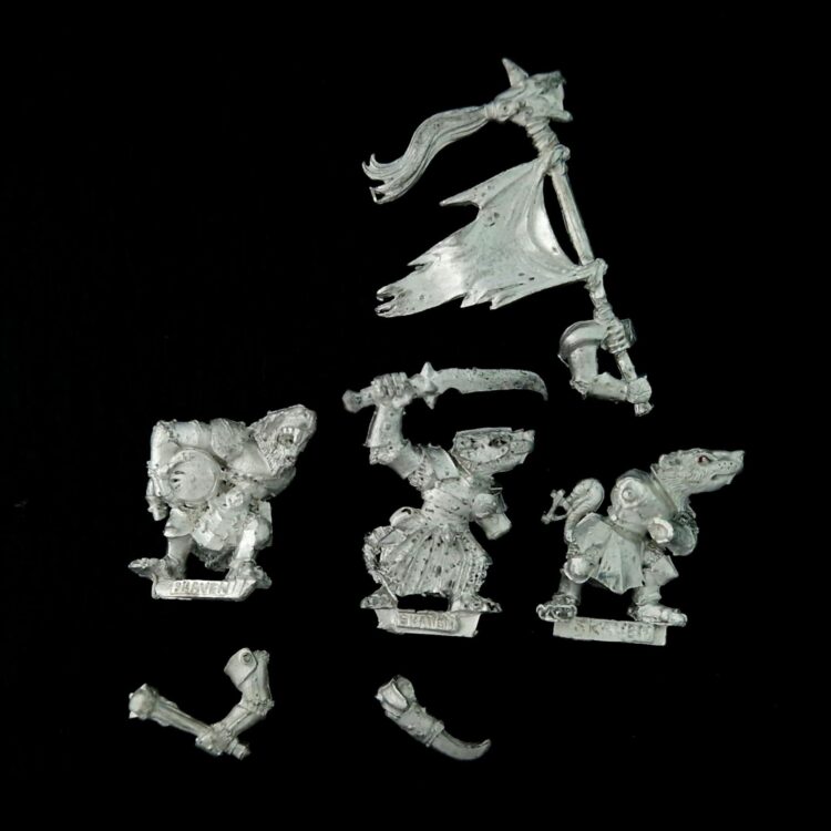 A photo of Skaven Stormvermin Command Warhammer miniatures