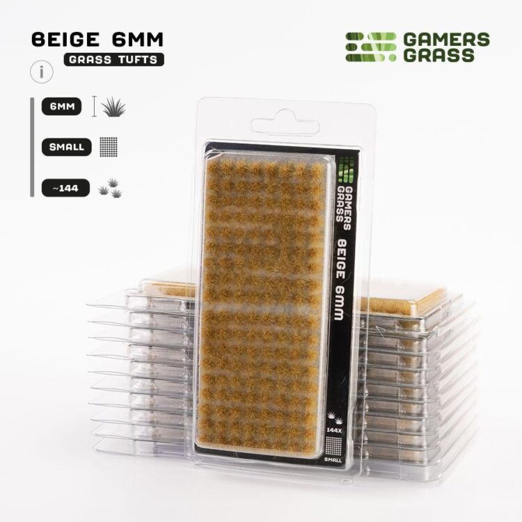 A photo of Gamers Grass Beige 6mm Small tufts