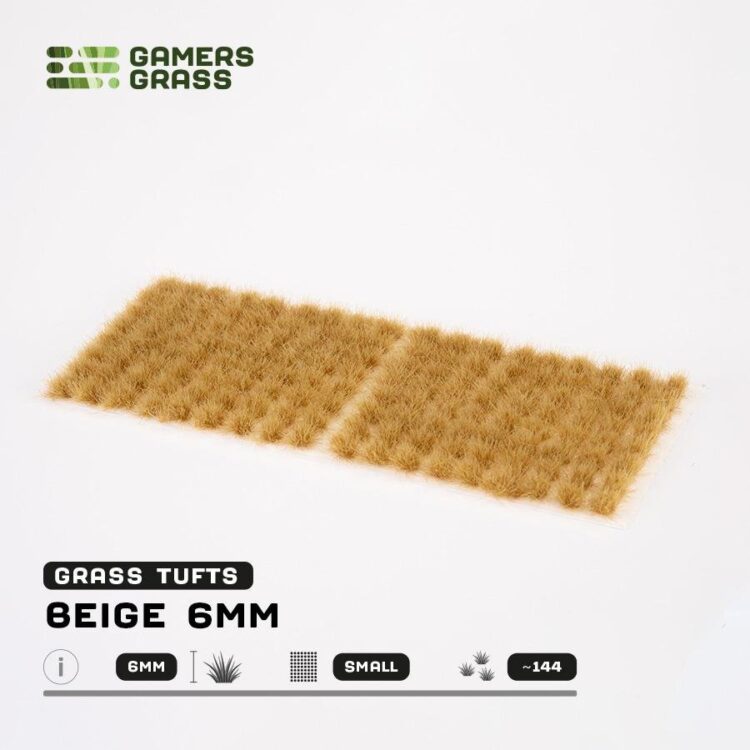A photo of Gamers Grass Beige 6mm Small tufts
